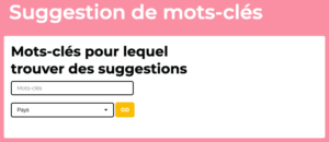 Poush propose un outil de suggestion de mots-clés pour trouver les mots-clés pertinents à cibler dans votre stratégie SEO